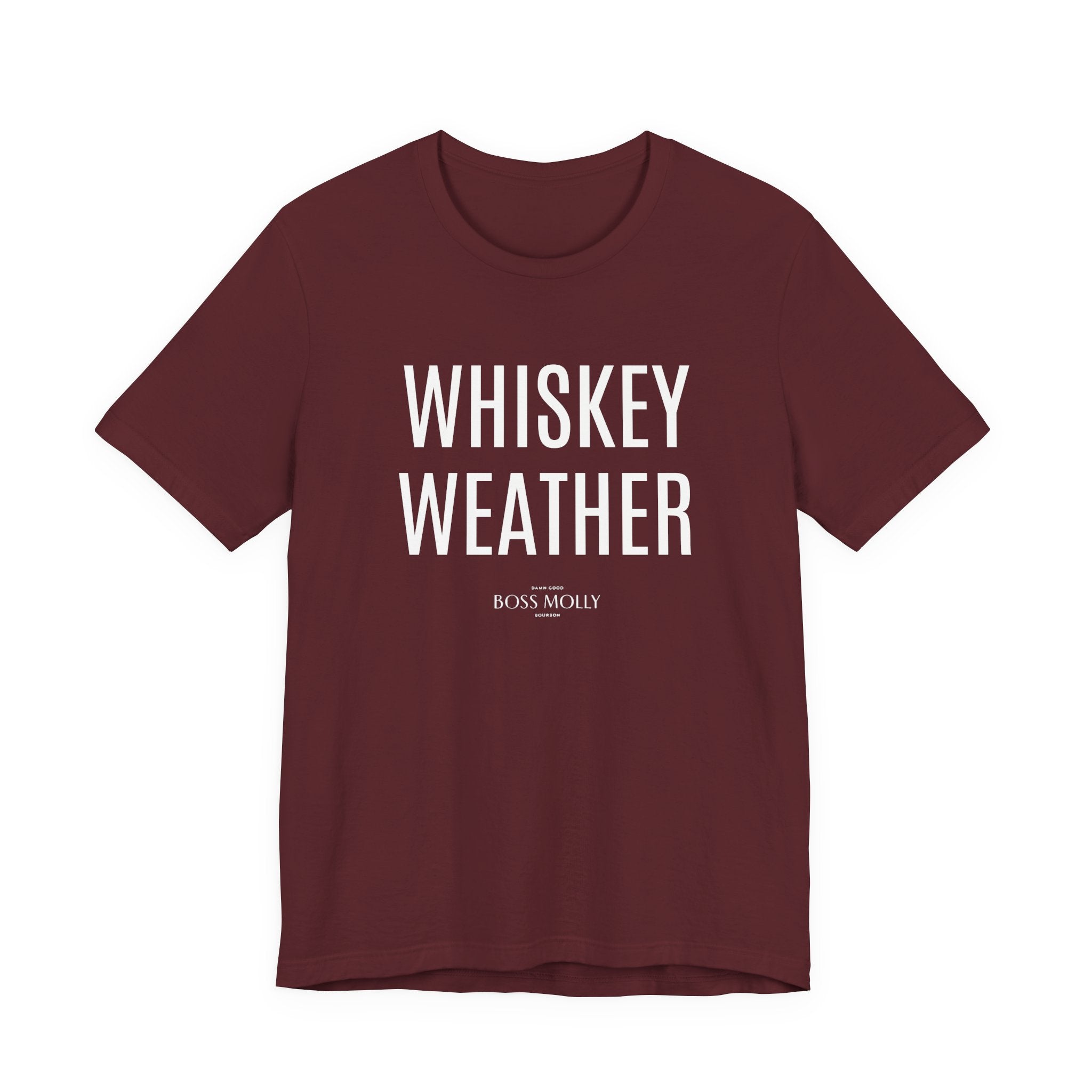 Whiskey Weather Tee - Unisex Short Sleeve Shirt for Fall, Gift for Whiskey Lovers, Autumn Apparel