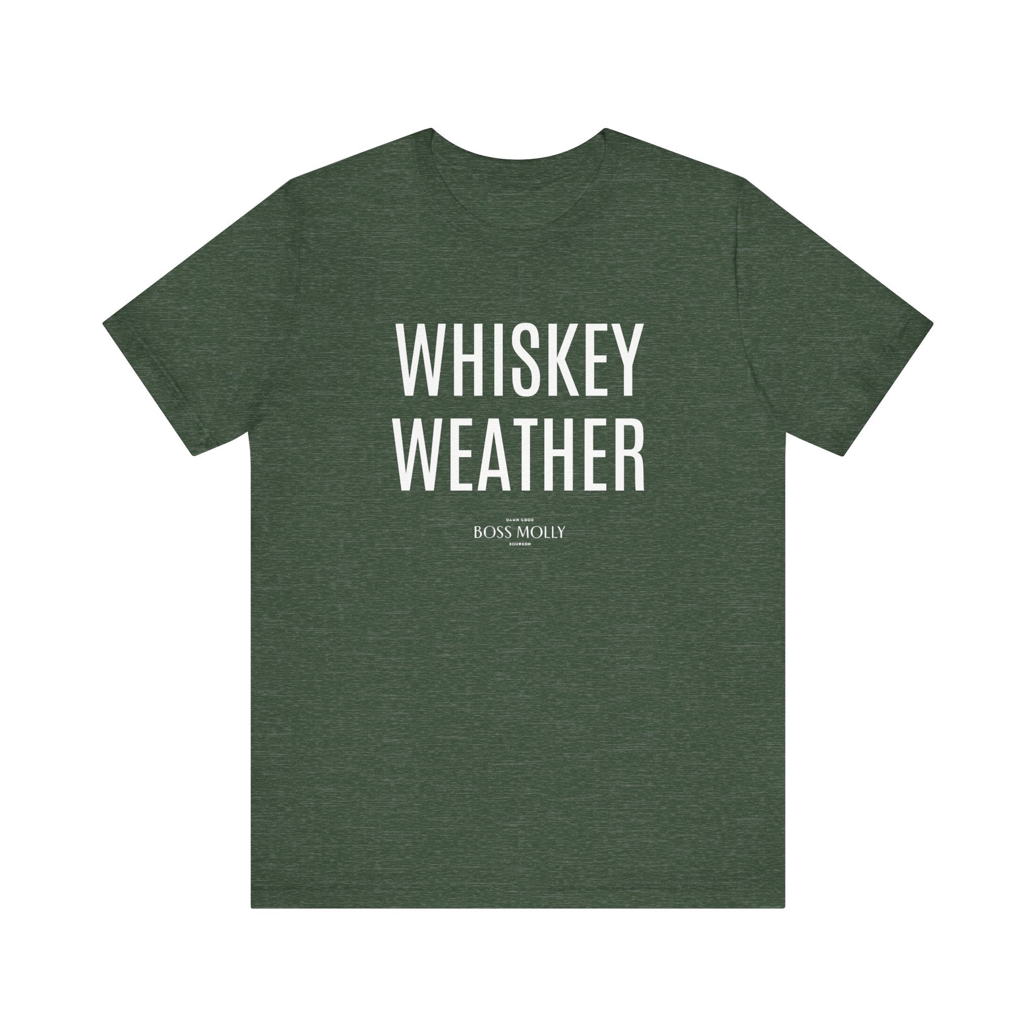 Whiskey Weather Tee - Unisex Short Sleeve Shirt for Fall, Gift for Whiskey Lovers, Autumn Apparel