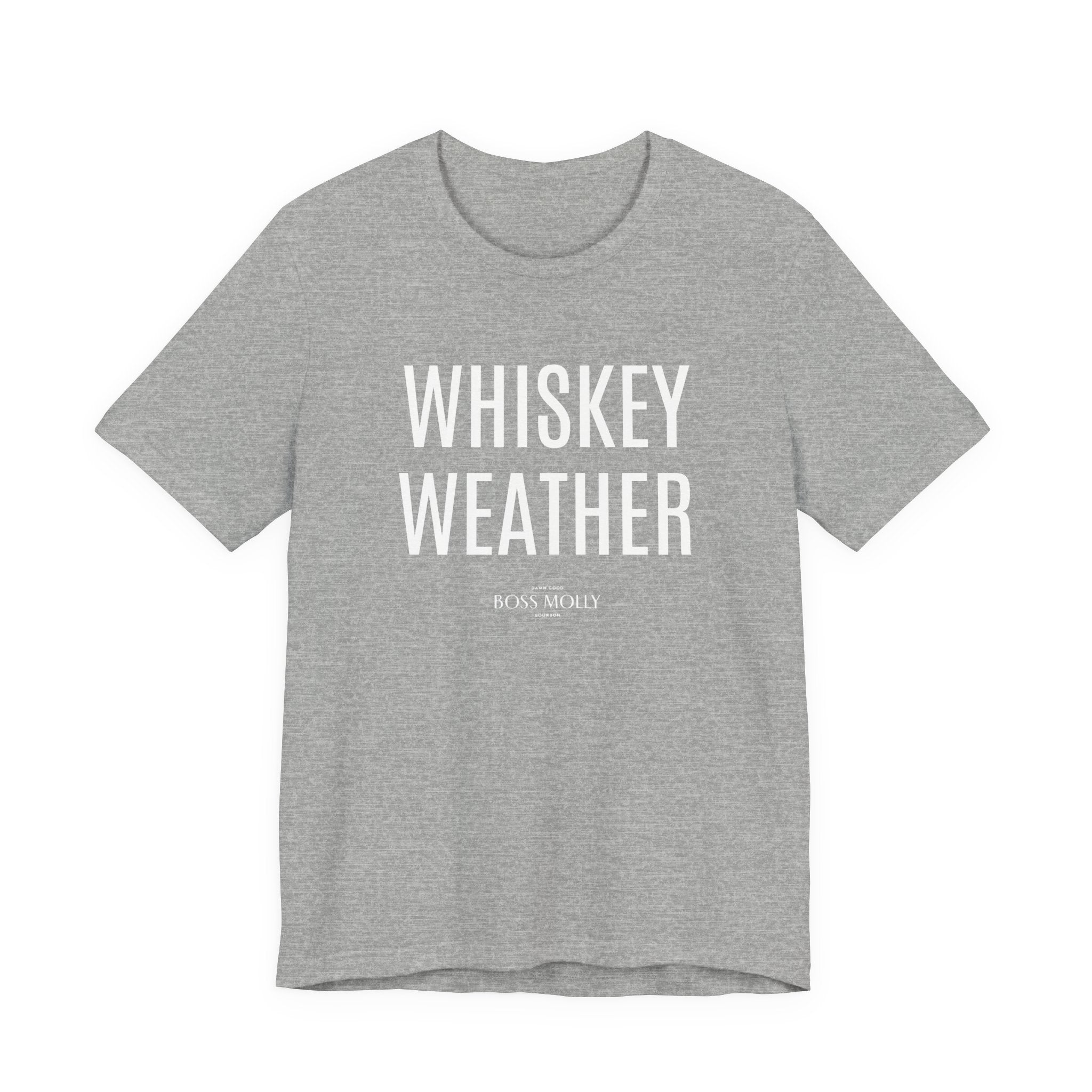 Whiskey Weather Tee - Unisex Short Sleeve Shirt for Fall, Gift for Whiskey Lovers, Autumn Apparel