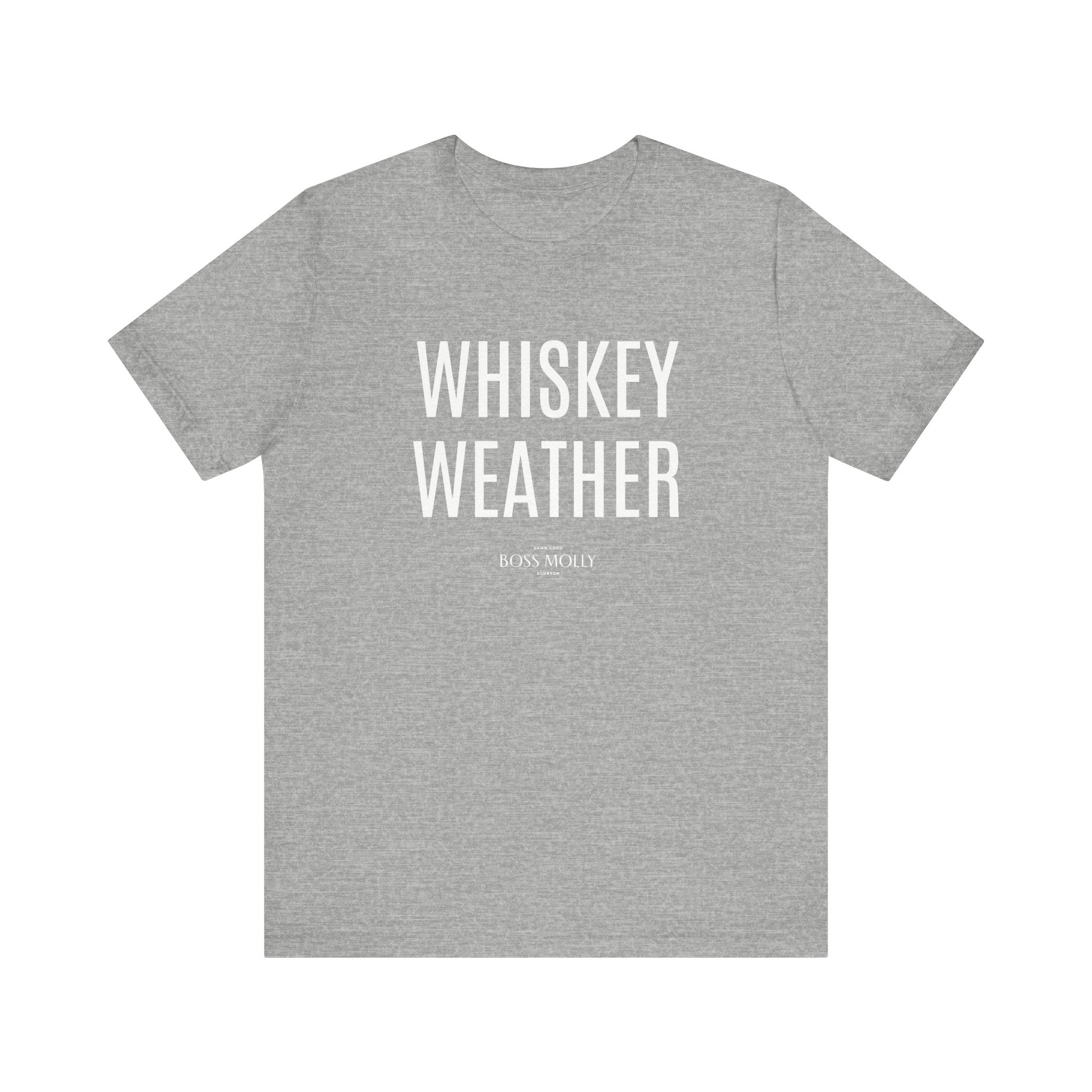 Whiskey Weather Tee - Unisex Short Sleeve Shirt for Fall, Gift for Whiskey Lovers, Autumn Apparel